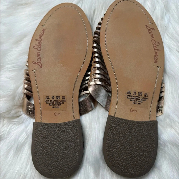 Sam Edelman Keelyn Leather Mules Blush Gold - Picture 4 of 5